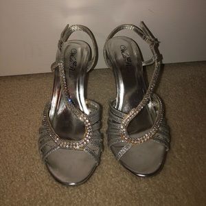 Sparkly Silver High Heels